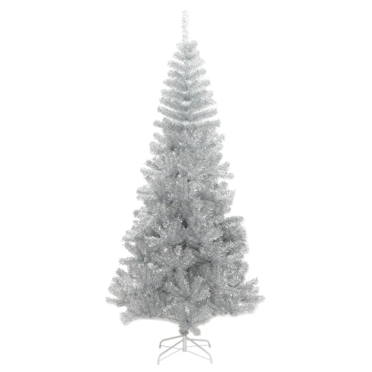Vidaxl kunstkerstboom avec un capuchon standard de 240 cm en argent coloré