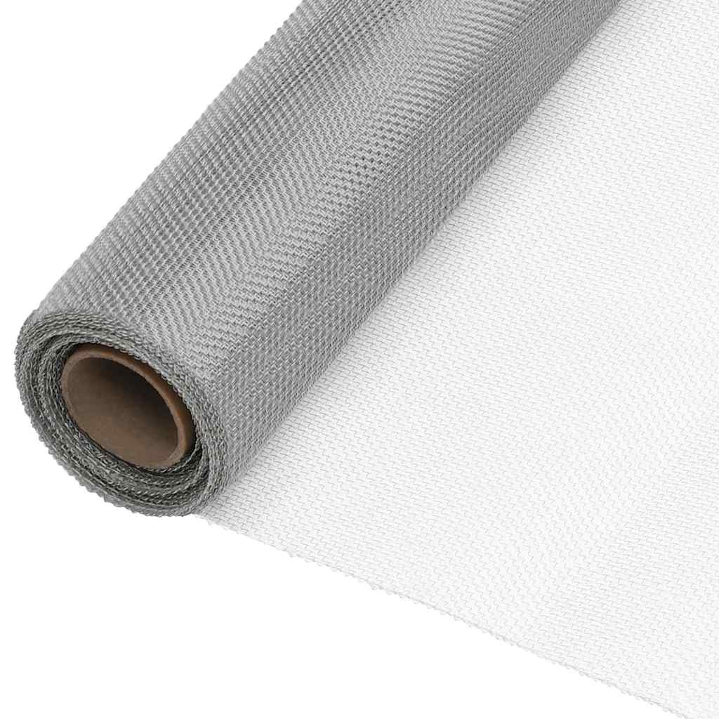 Vidaxl Mesh 112x1000 cm en acier inoxydable en argent coloré