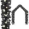 Vidaxl Garland de Noël avec lumières LED 5 m noir