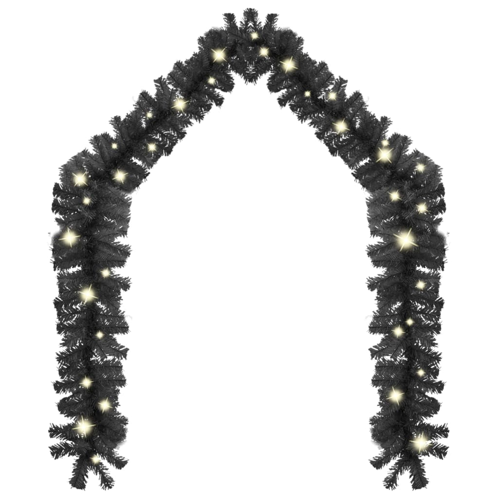 Vidaxl Garland de Noël avec lumières LED 5 m noir