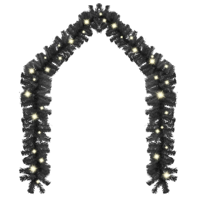 Vidaxl Garland de Noël avec lumières LED 5 m noir
