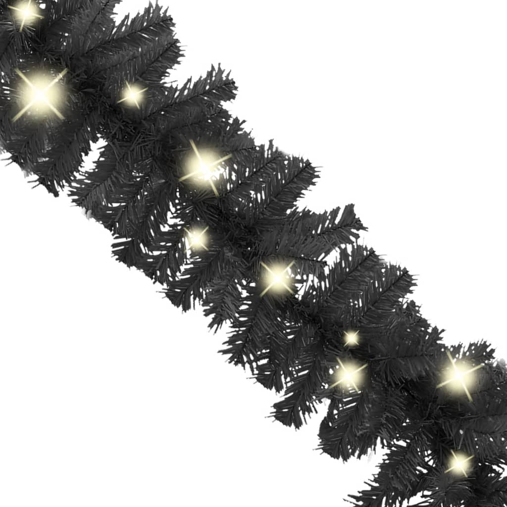 Vidaxl Garland de Noël avec lumières LED 5 m noir
