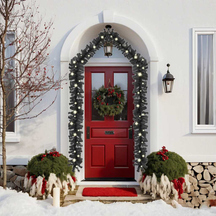 Vidaxl Garland de Noël avec lumières LED 10 m noir