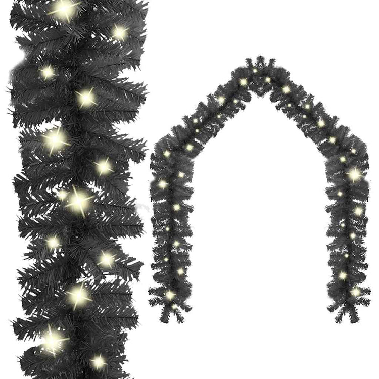Vidaxl Garland de Noël avec des lumières LED 20 m noir