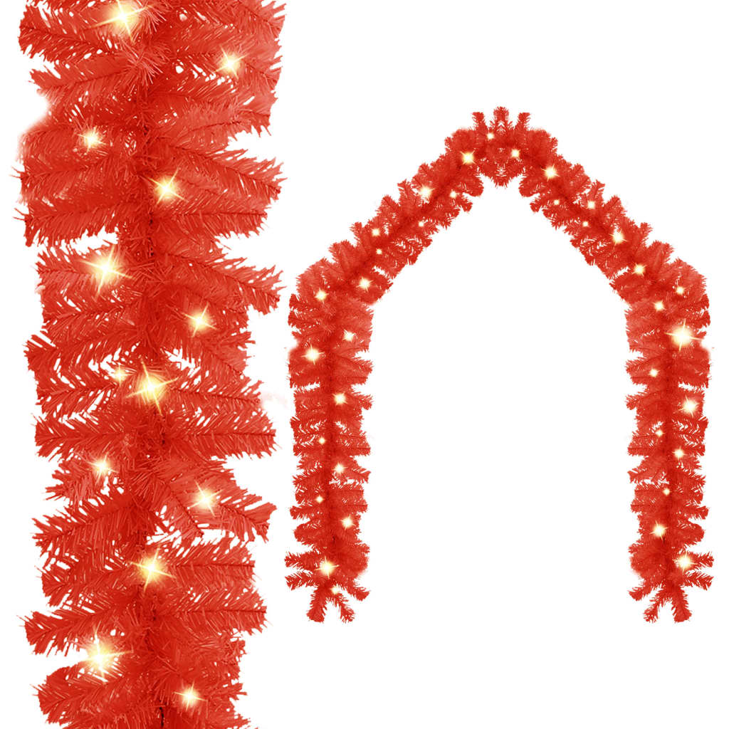 Vidaxl Garland de Noël avec des lumières LED 20 m rouge