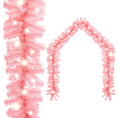 Vidaxl Garland de Noël avec lumières LED 10 m rose