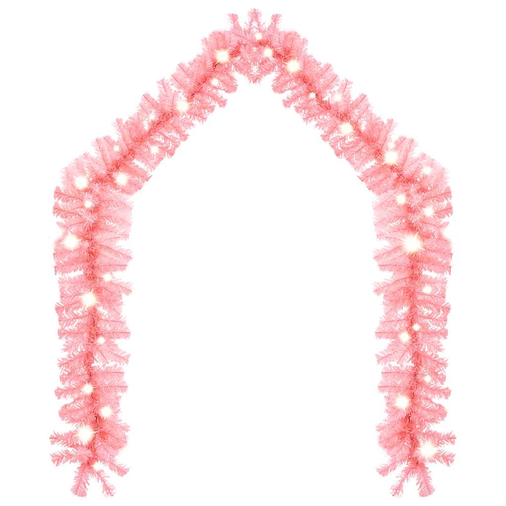Vidaxl Garland de Noël avec lumières LED 10 m rose