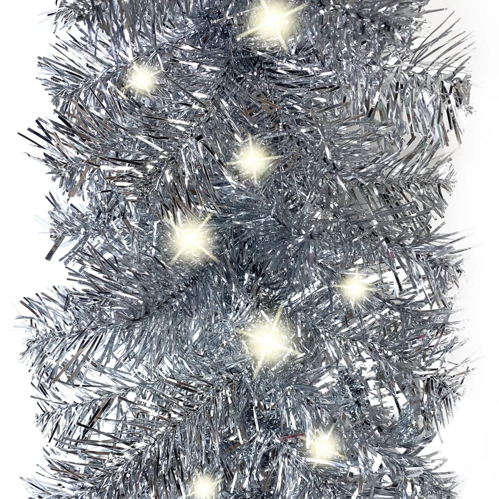Vidaxl Garland de Noël avec lumières LED 10 m couleurs argentées