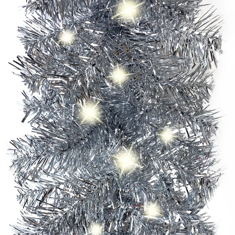 Vidaxl Garland de Noël avec lumières LED 10 m couleurs argentées