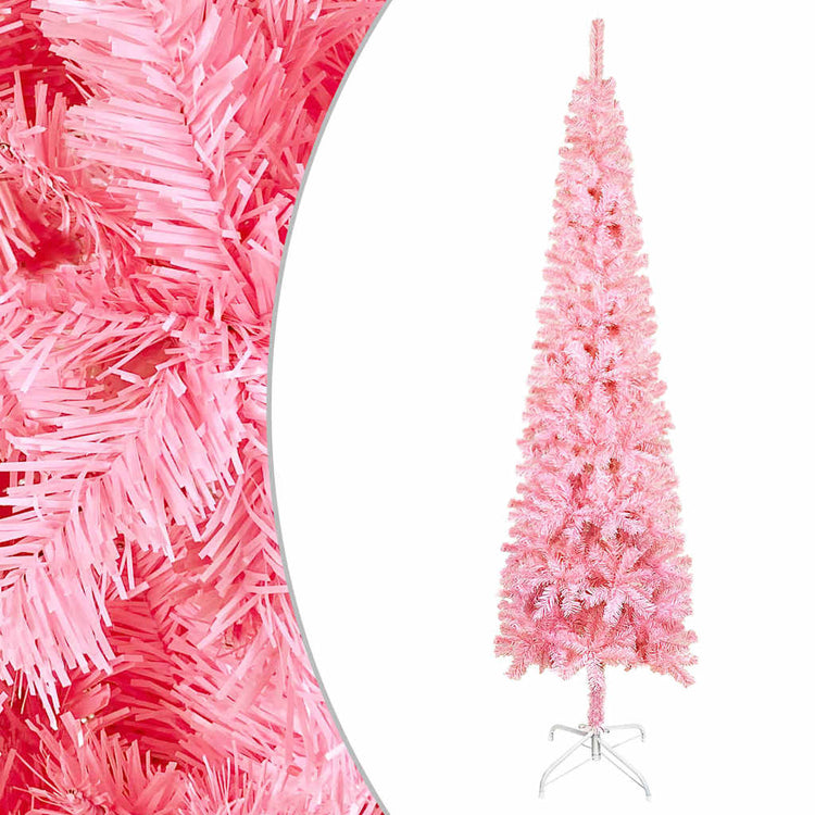 VidaXL Sapin de Noël étroit 180 cm rose