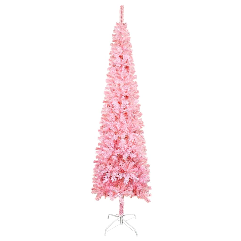 VidaXL Sapin de Noël étroit 180 cm rose