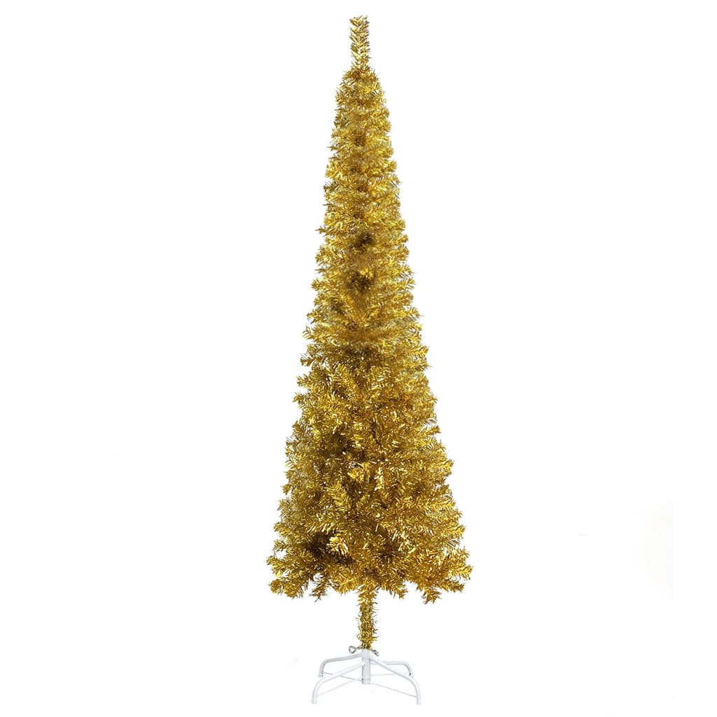 Vidaxl Christmas Trear étroit de 120 cm de couleur or