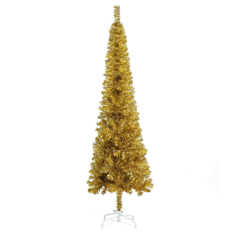 Vidaxl Christmas Trear étroit de 120 cm de couleur or