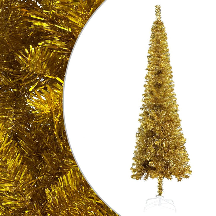 Vidaxl Christmas Trear étroit 210 cm de couleur or