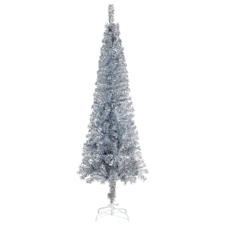 Vidaxl Christmas Trear étroit de 120 cm en argent couleur