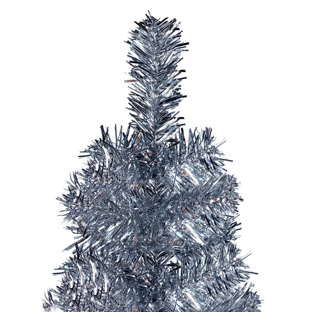 Vidaxl Christmas Trear étroit de 120 cm en argent couleur