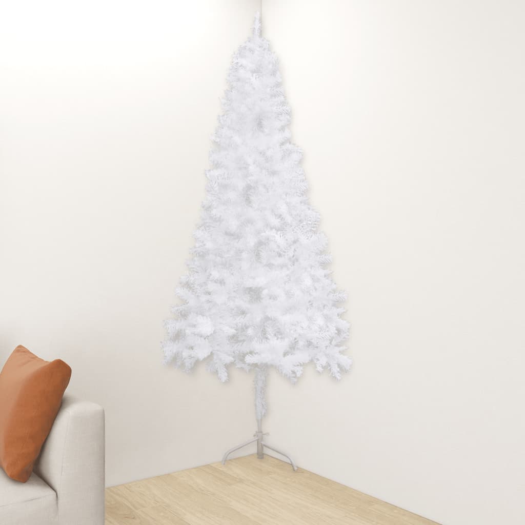 Vidaxl kunstkerstboom hoek 150 cm PVC blanc