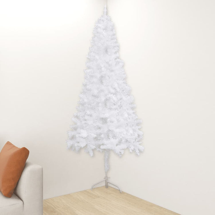 Vidaxl kunstkerstboom coin 210 cm pvc blanc