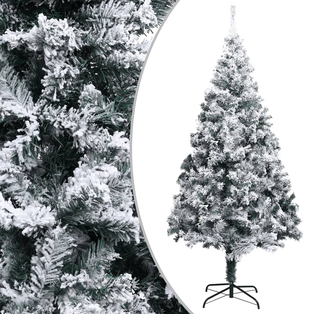 Vidaxl kunstkerstboom avec des flocons de neige 300 cm en PVC vert
