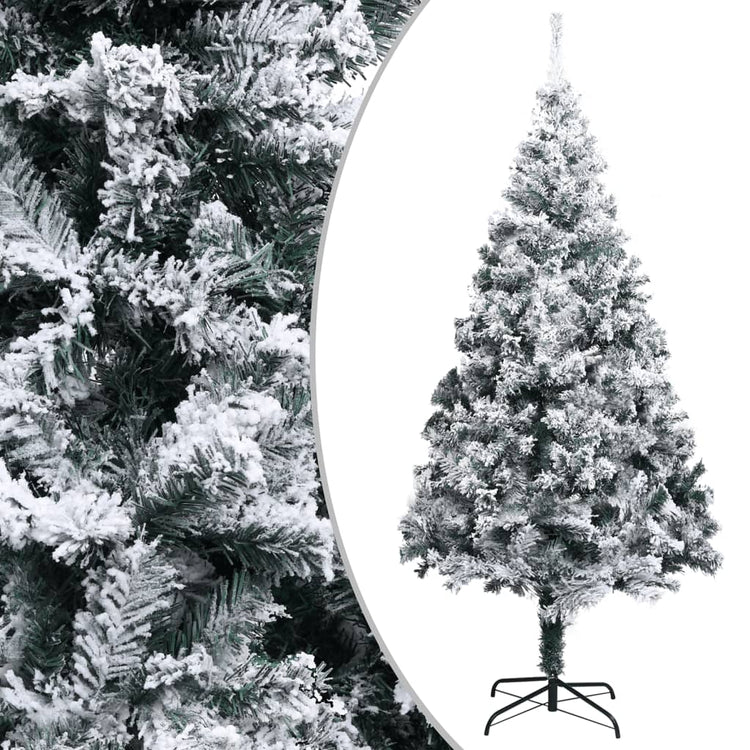 Vidaxl kunstkerstboom avec des flocons de neige 300 cm en PVC vert