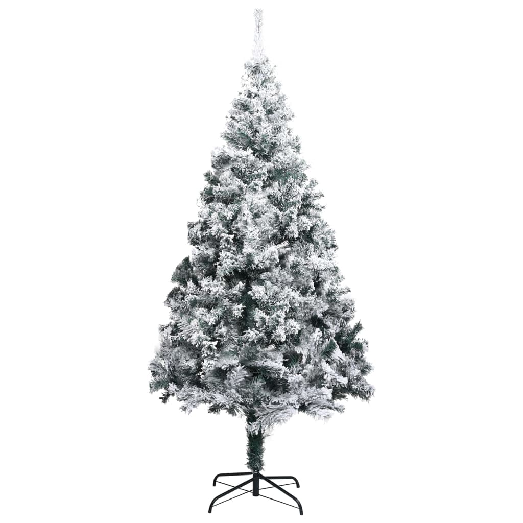 Vidaxl kunstkerstboom avec des flocons de neige 300 cm en PVC vert