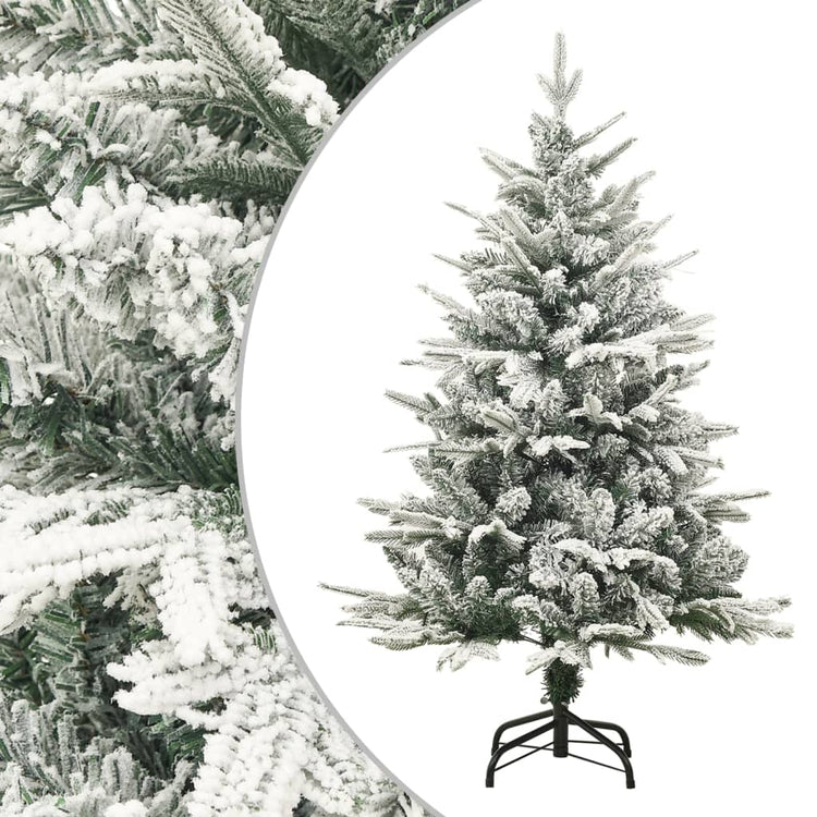 Vidaxl kunstkerstboom avec neige 120 cm en PVC et vert PE