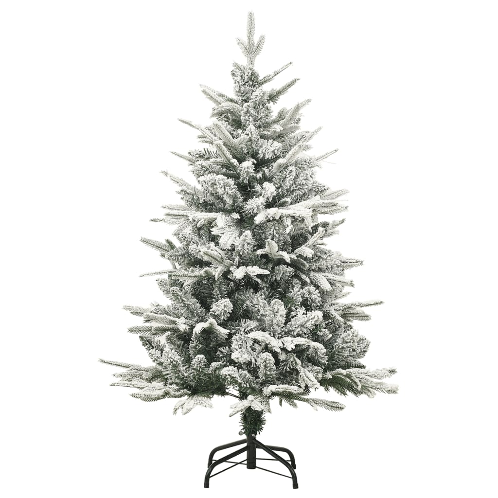 Vidaxl kunstkerstboom avec neige 120 cm en PVC et vert PE