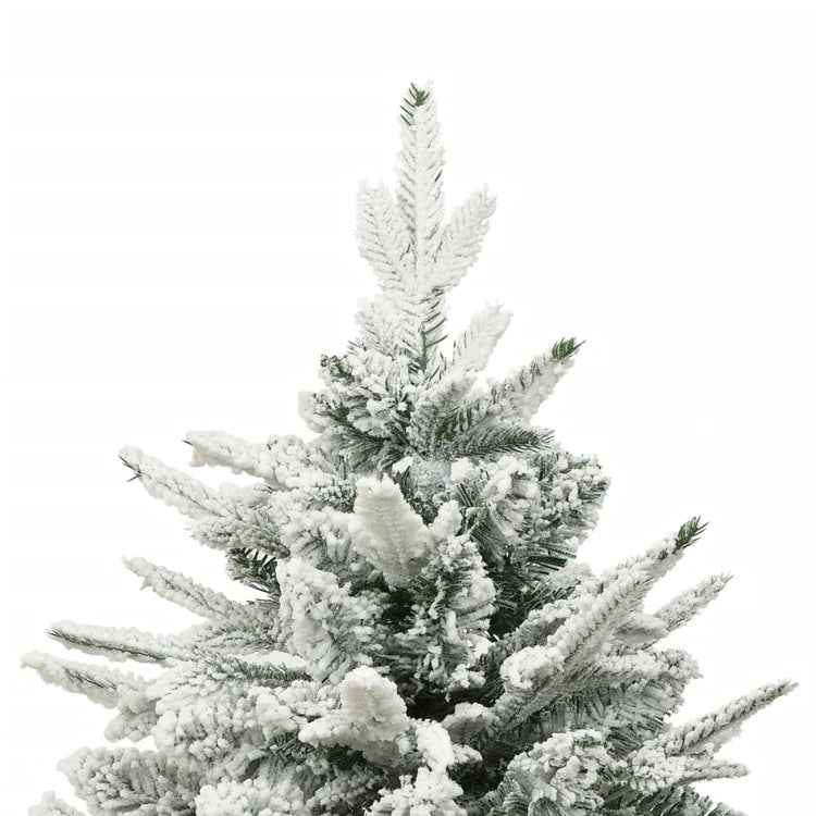 Vidaxl Kunstkerstboom avec des flocons de neige 150 cm en PVC et Green PE