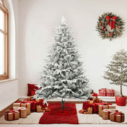 Vidaxx sapin de Noël artificiel avec flocons de neige 180 cm PVC et PE vert - afbeelding 3
