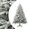 VidaXL sapin de Noël artificiel avec flocons de neige 210 cm PVC et PE vert