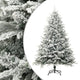 VidaXL sapin de Noël artificiel avec flocons de neige 210 cm PVC et PE vert
