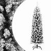 Vidaxl kunstkerstboom avec neige étroite 120 cm en PVC vert