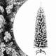 Vidaxl kunstkerstboom avec neige étroite 120 cm en PVC vert