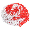 Chaîne de sécurité Vidaxl Ø 8 mm 30 m Plastique rouge et blanc