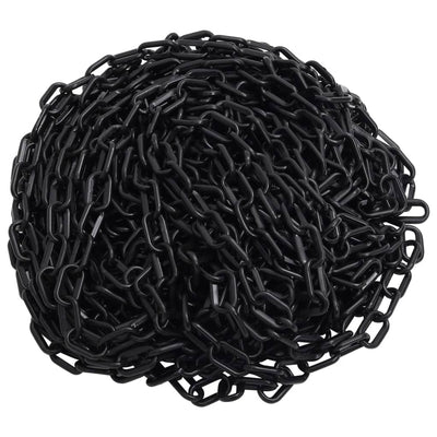 Chaîne de sécurité vidaxl Ø 4 mm 100 m plastique noir