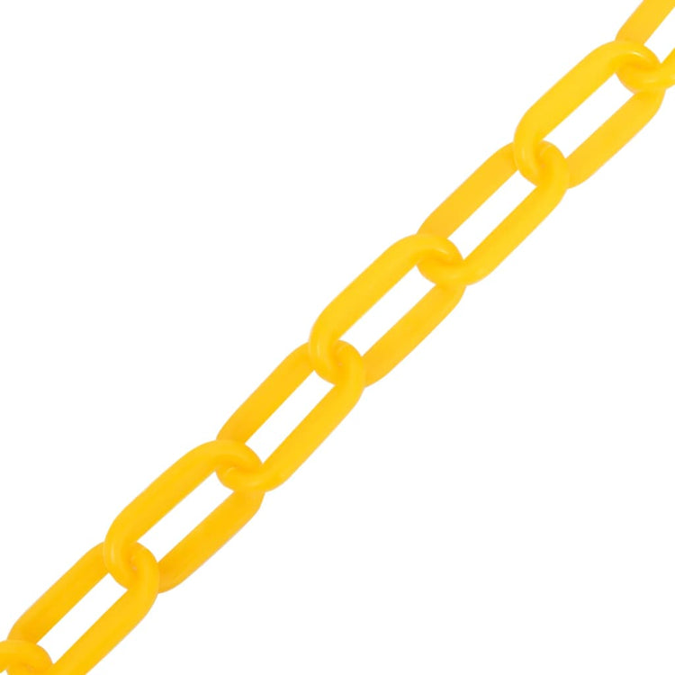 Chaîne de sécurité vidaxl Ø 8 mm 100 m en plastique jaune