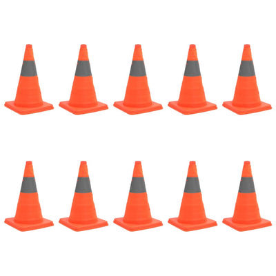 Vidaxl Cône de trafic pop-up 10 pcs 42 cm