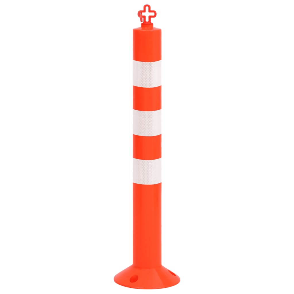 Pôles de trafic vidaxl avec chaîne 10 pcs 75 cm PE