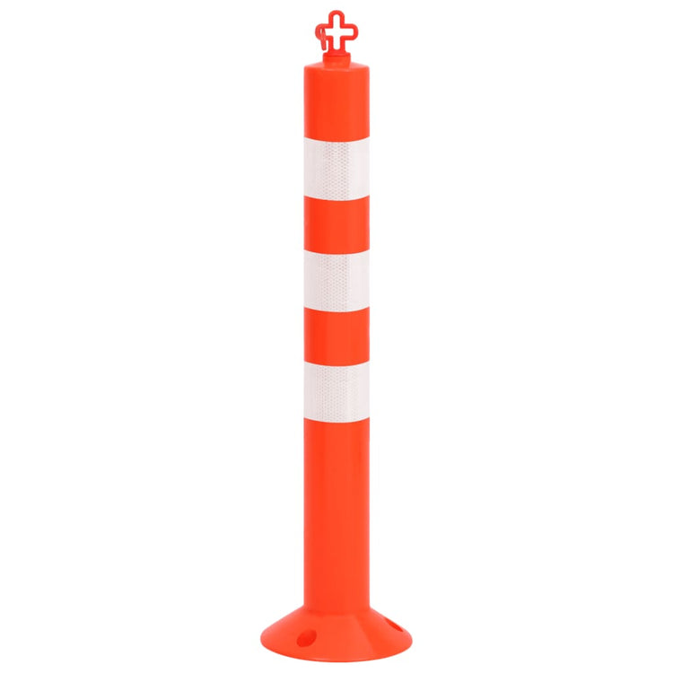 Pôles de trafic vidaxl avec chaîne 10 pcs 75 cm PE