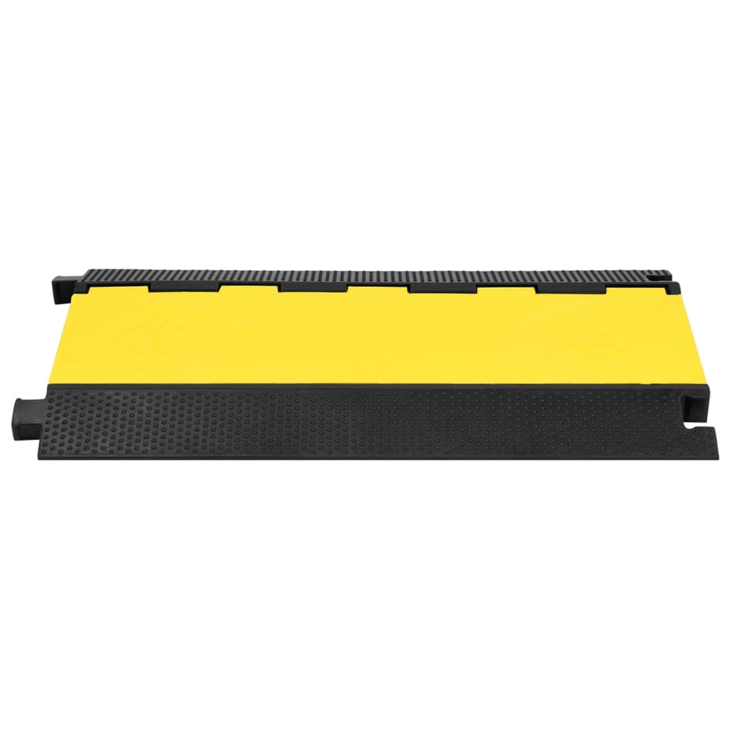 Seuil de protecteur de câble vidaxl avec 5 tunnels 90 cm caoutchouc