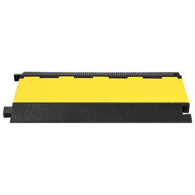 Seuil de protecteur de câble vidaxl avec 5 tunnels 90 cm caoutchouc