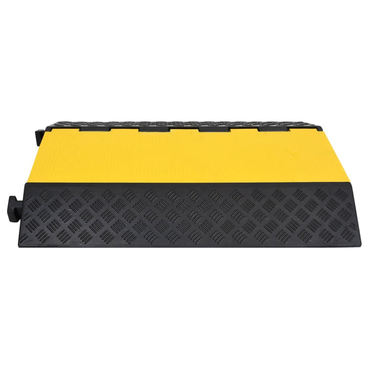 Seuil de protecteur de câble vidaxl avec 2 tunnels 90 cm en caoutchouc