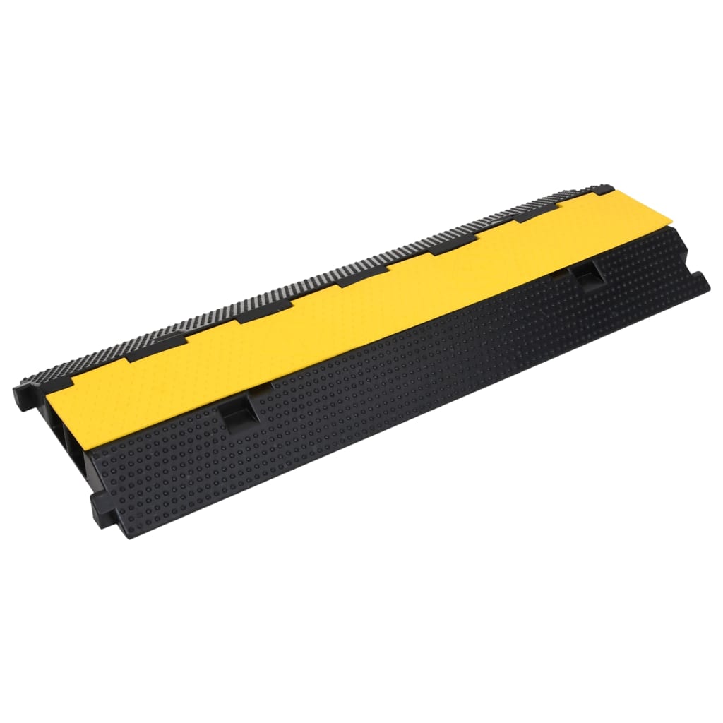 Seuil de protection des câbles Vidaxl avec 2 tunnels 2 PC 100 cm Rubber