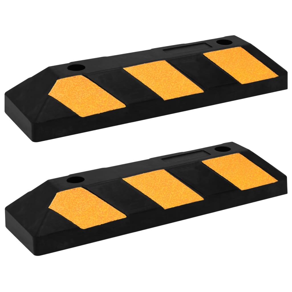 Blocs de stationnement Vidaxl reflétant 2 ST 56x15x10 cm