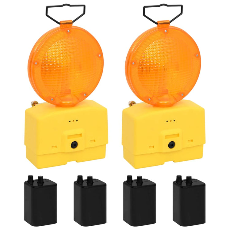 Vidaxl Lampes de construction 2 m avec des batteries 18x8x37 cm