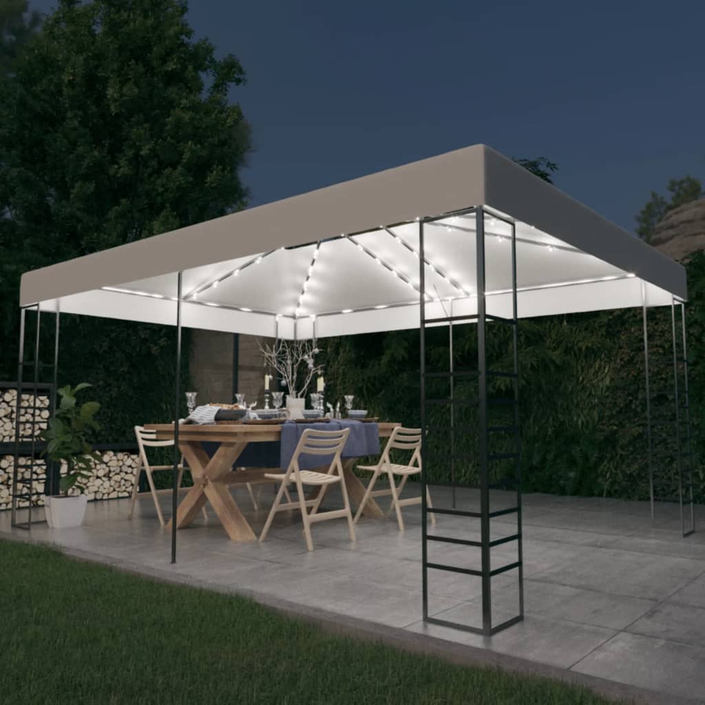Arbor vidaxl avec guirlande légère à LED 4x3x2,7 m blanc