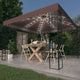 Tonnelle Vidaxx avec guirlande lumineuse LED 3x3 m taupe