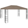 Tonnelle Vidaxx avec guirlande lumineuse LED 4x3 m taupe
