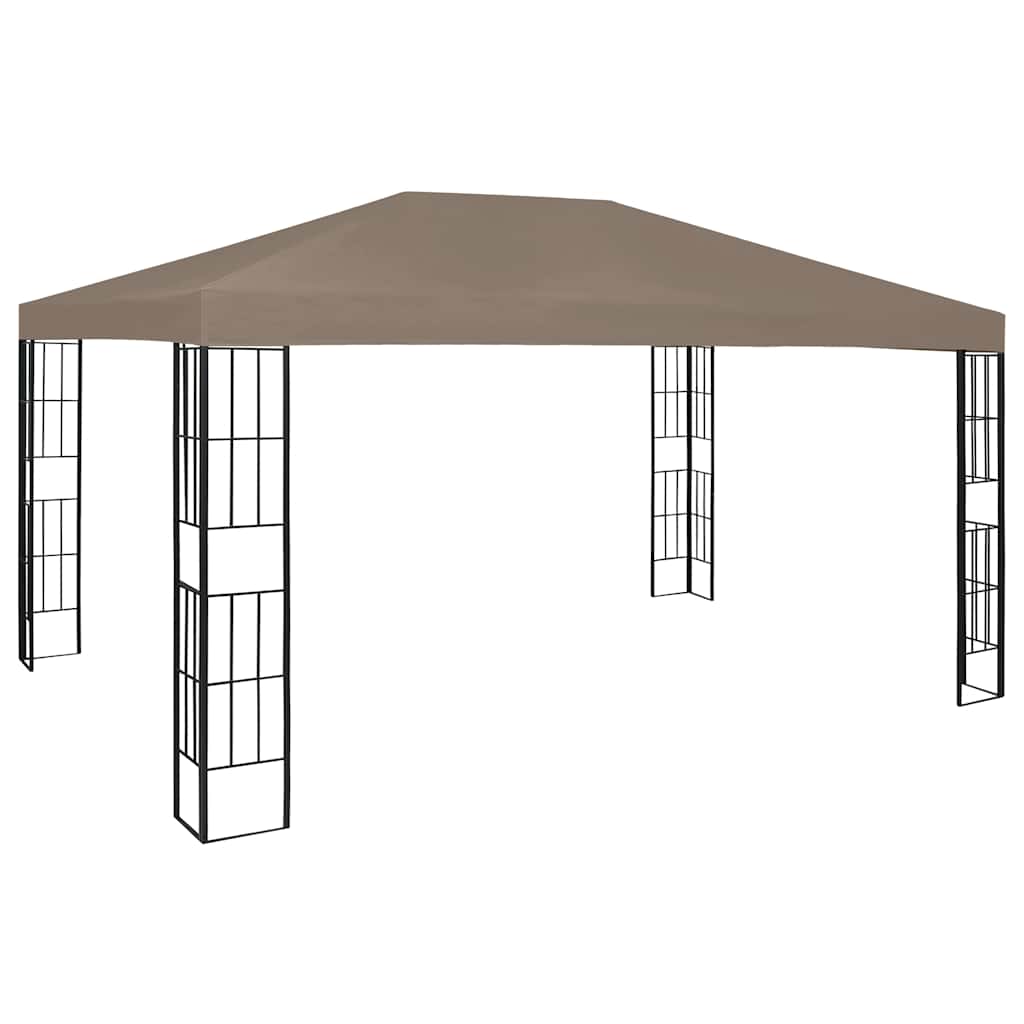 Tonnelle Vidaxx avec guirlande lumineuse LED 4x3 m taupe