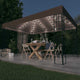 Tonnelle Vidaxx avec guirlande lumineuse LED 4x3 m taupe